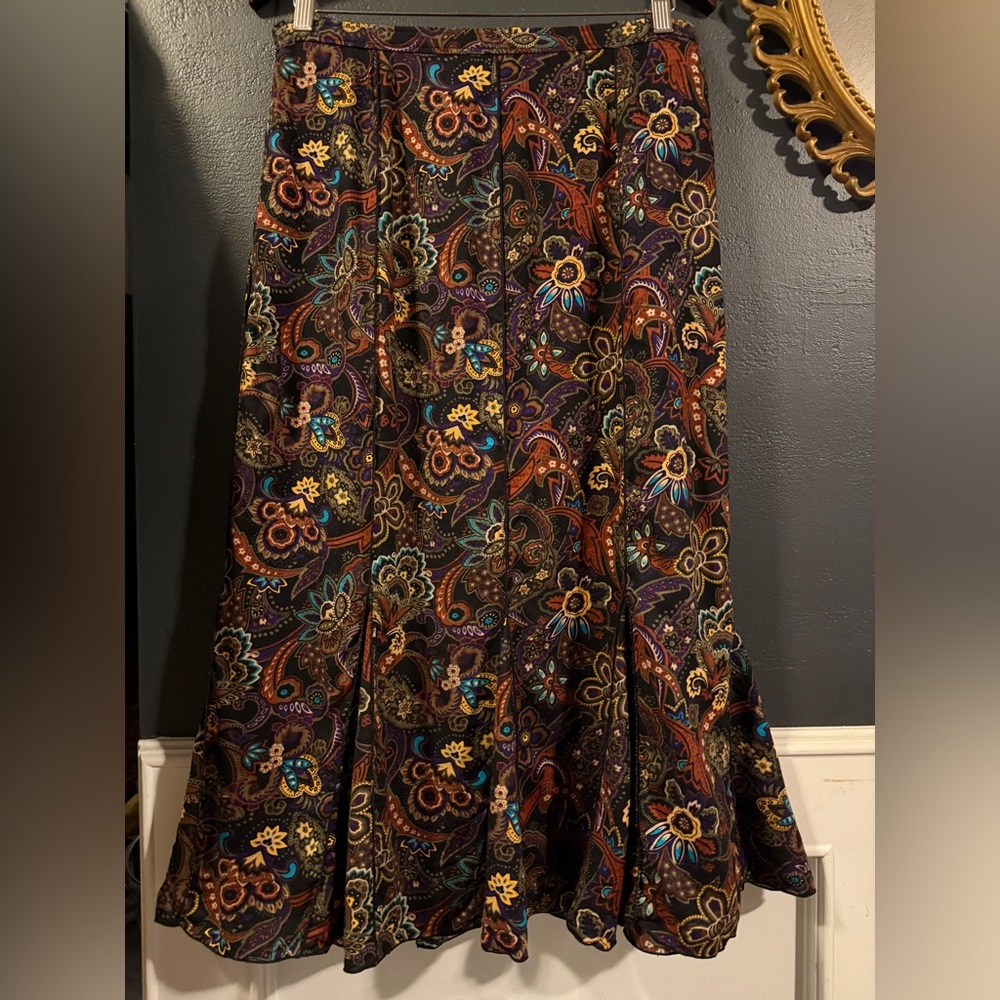 90’s Paisley Rayon Skirt